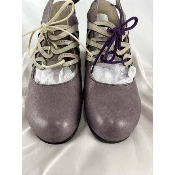 John Fluevog Bellevue Sally Skull in Lilac Heels - Picture 5 of 13